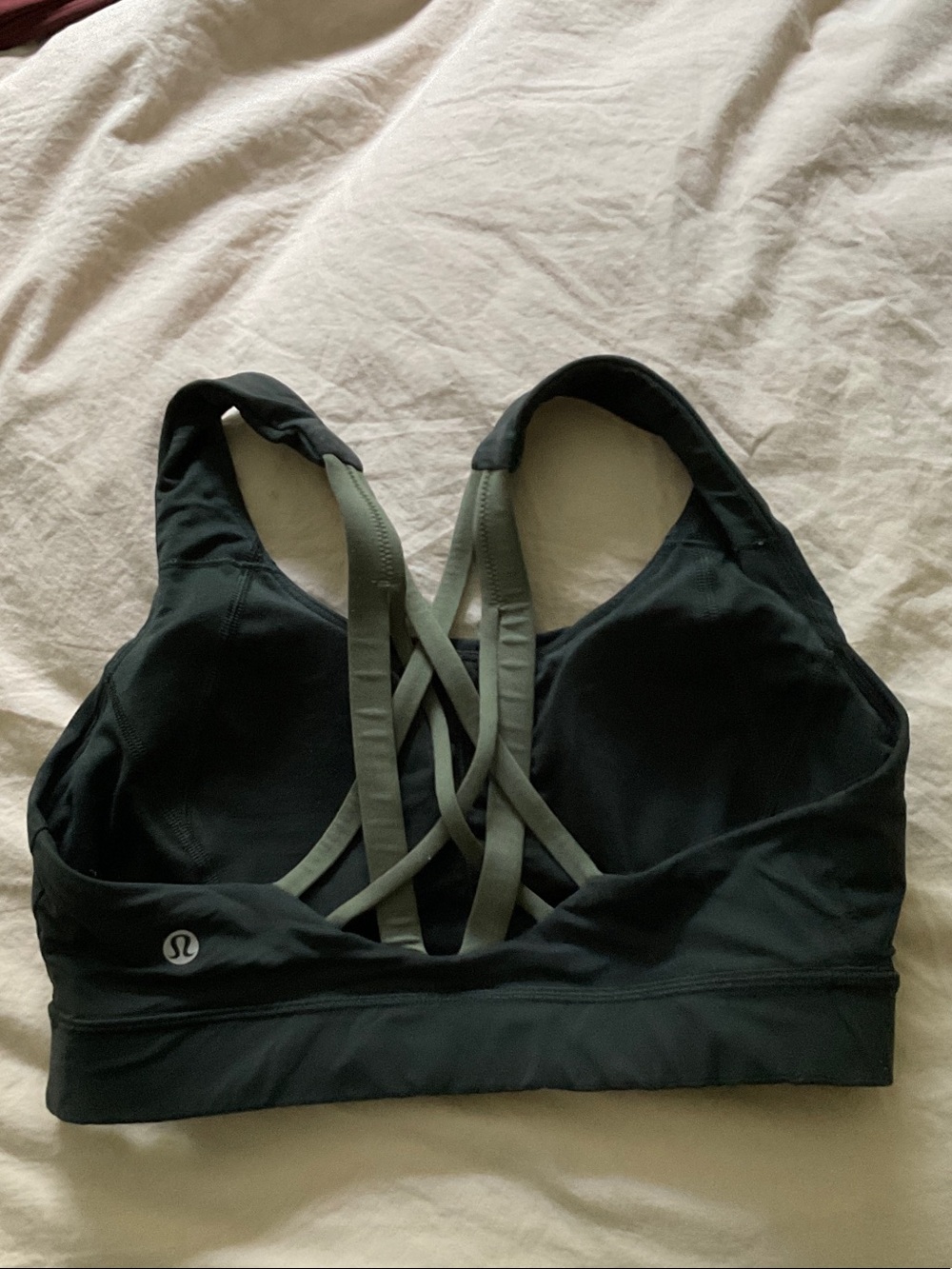 lululemon athletica Sports Bra with Olive-Green Strappy Back